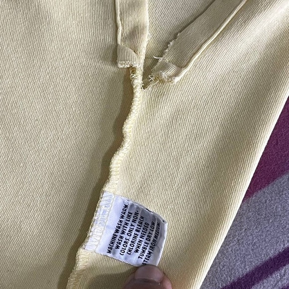 VTG Polo Ralph Lauren Mens Pale Yellow Classic Button Up Down Polo Shirt, Med - Picture 6 of 7